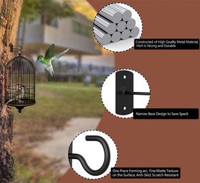 ASZUNE 6in hanging plant hook wall mount proves versatile placement for decks, doors, or fences.