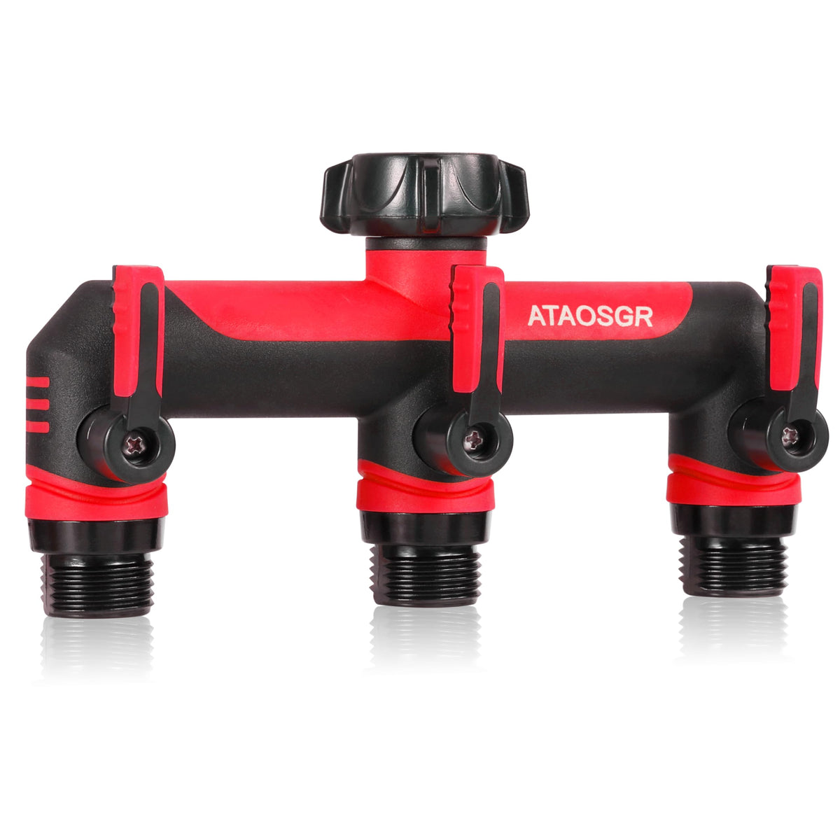 ATAOSGR garden hose splitter with a 3-way outlet for multitask watering