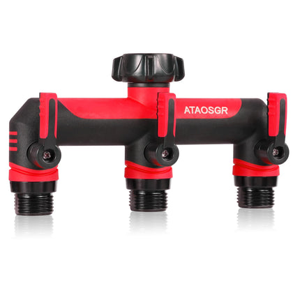 ATAOSGR garden hose splitter with a 3-way outlet for multitask watering