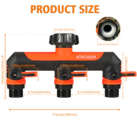 ATAOSGR 3-way valve close-up showing leak-proof individual on/off controls for precise flow