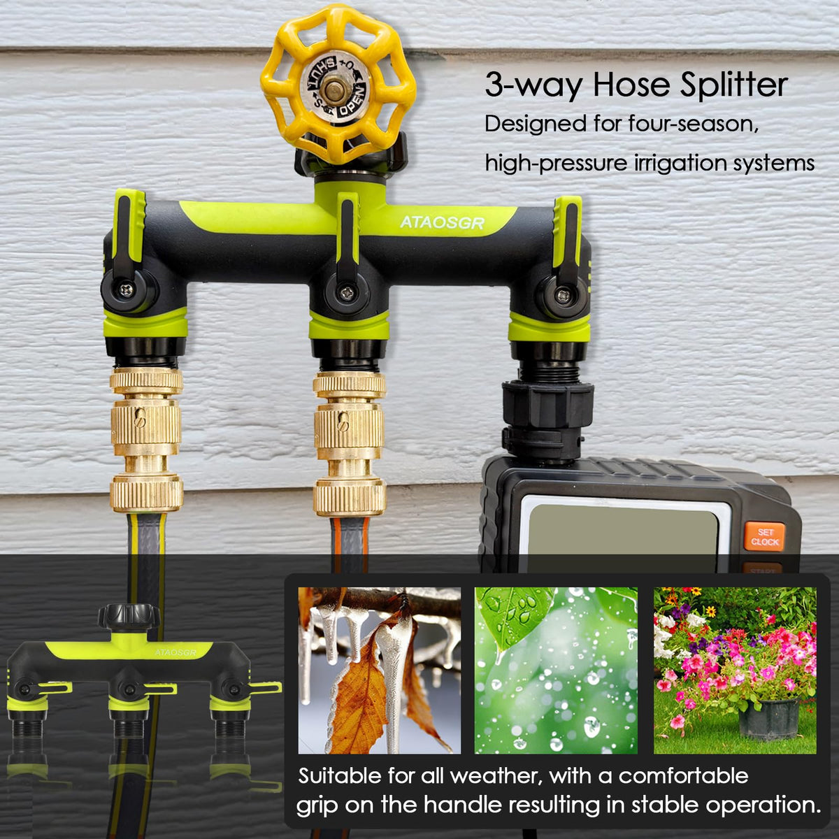 ATAOSGR three independent on/off valves provide precise flow control.