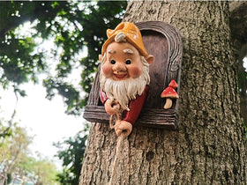 ATCTBOGFS adorable gnome garden statue enhances patios with cheerful presence.