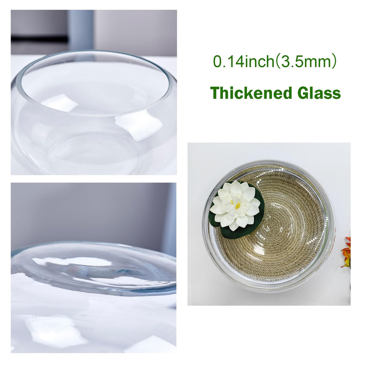 ATdobZYZ clear-glass-vase emphasizes transparency for flowers and arrangements.