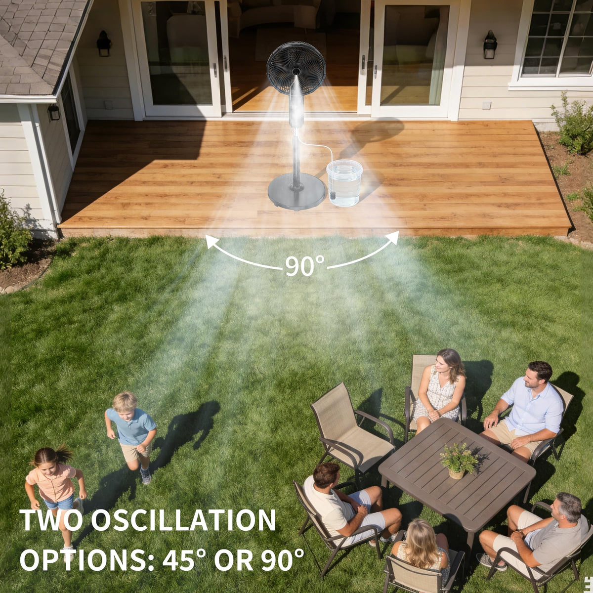 ATEngeus hose connection enables misting without fixed water supply