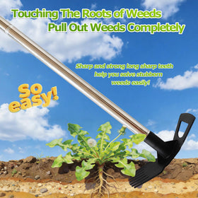 ATFVERDEX long-handle garden tool reduces bending during weeding.