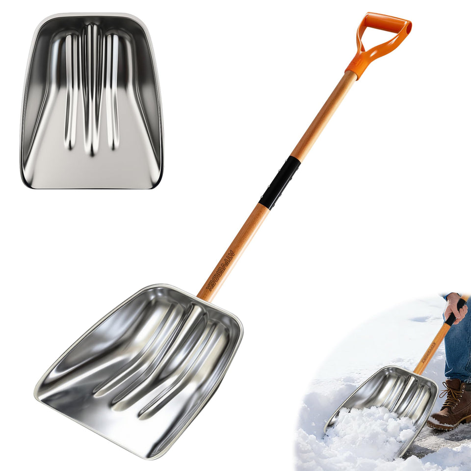 ATFVERDEX scoop shovel driveway blade facilitates quick snow clearance.