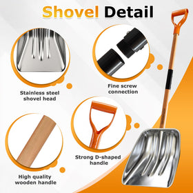 ATFVERDEX scoop shovel wide edge 13x16 boosts coverage per pass.