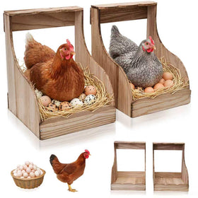 ATHCOHT 2-pack wooden nesting box assembly shown for quick setup and easy cleaning