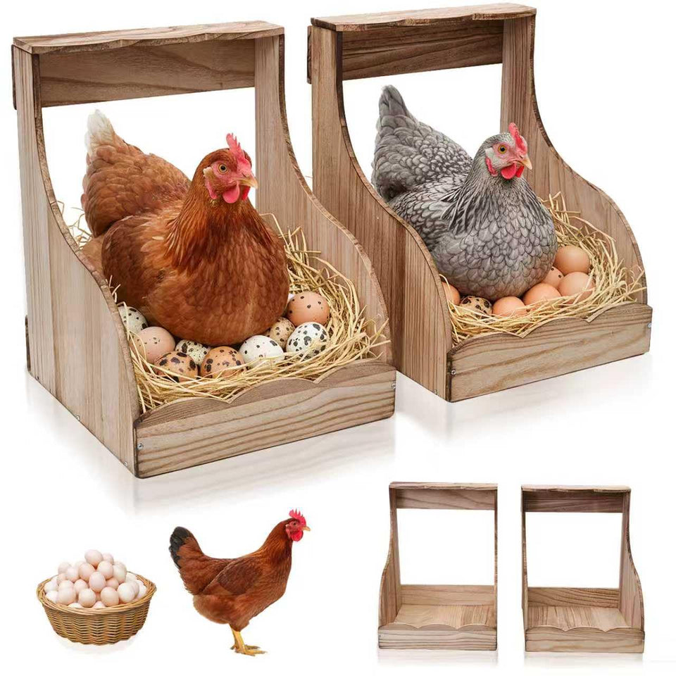 ATHCOHT 2-pack wooden nesting box assembly shown for quick setup and easy cleaning