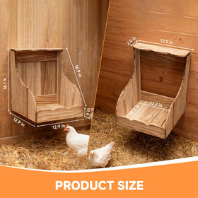 ATHCOHT insulated wooden nesting box helps maintain comfortable temperatures year-round