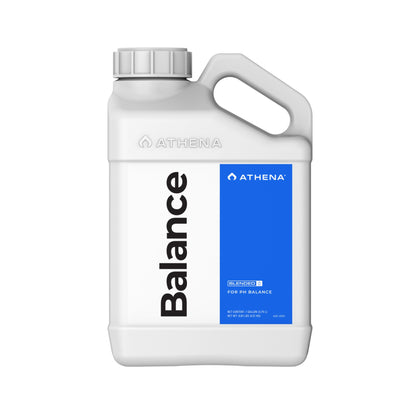 Athena Blended Balance bottle pour demonstrates steady pH action for hydroponics.