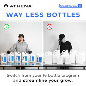 Athena Blended Grow A&B mixing station for thorough dissolution.