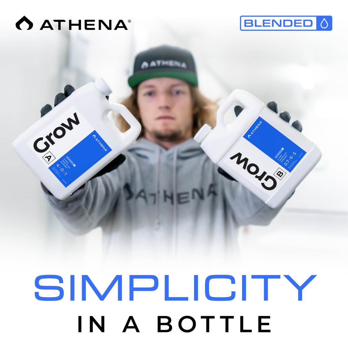 Athena Blended Grow A&B bulk-pack image highlights value and scalable veg feeding