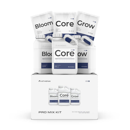 Athena Pro hydroponic nutrients kit package showing balanced NPK for seed-to-harvest growth