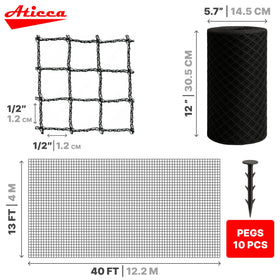ATICCA bird netting stakes kit helps secure the setup quickly.