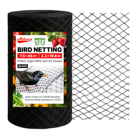 ATICCA heavy-duty bird netting over garden beds for crop protection