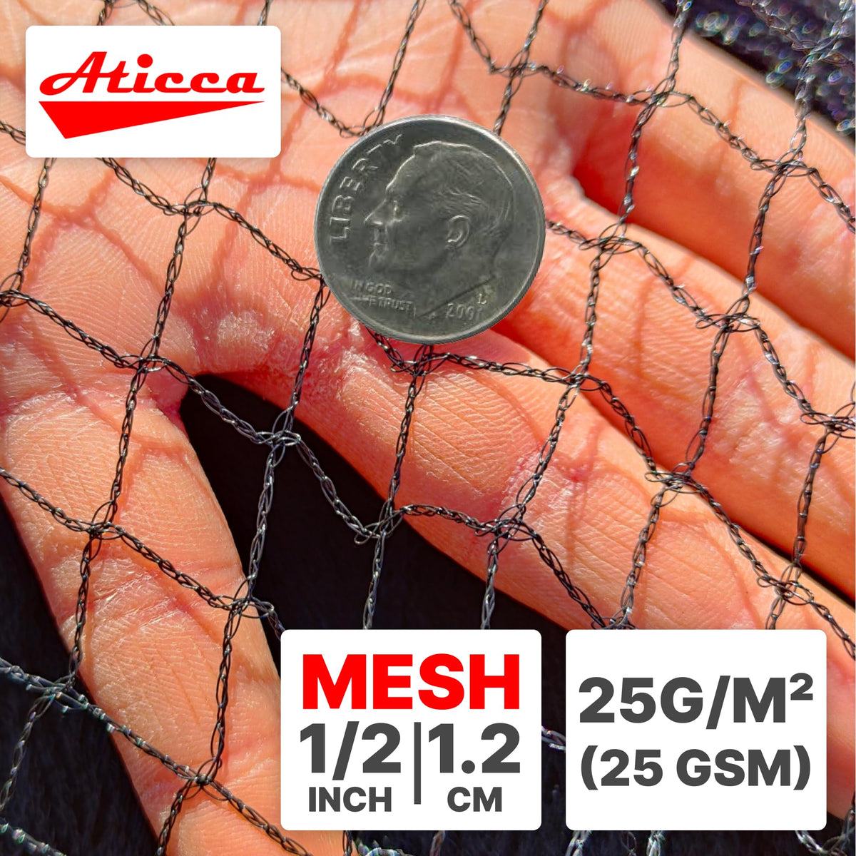ATICCA nylon mesh construction provides durable garden protection