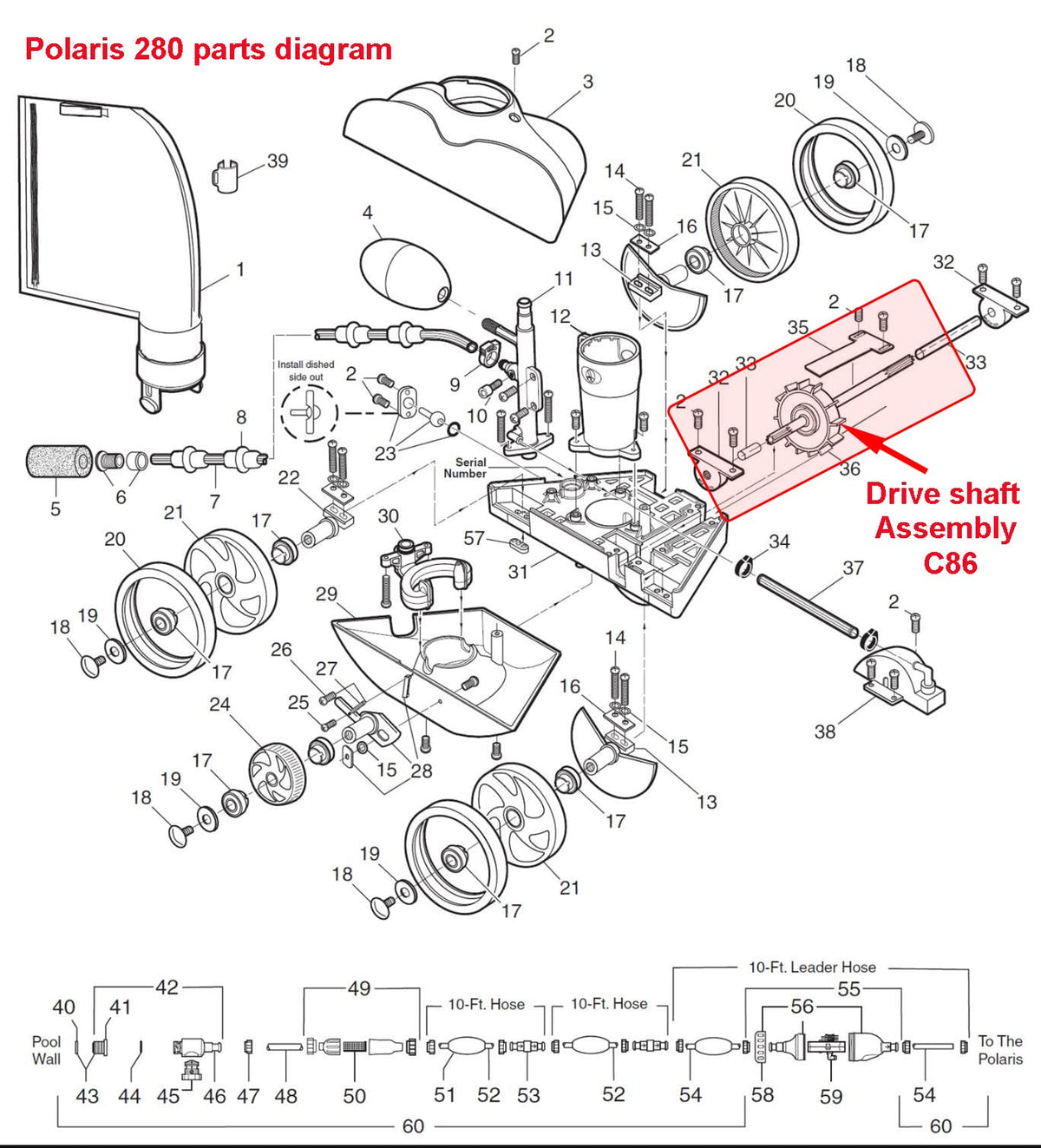 ABS turbine housing delivers robust and reliable performance under heavy use.