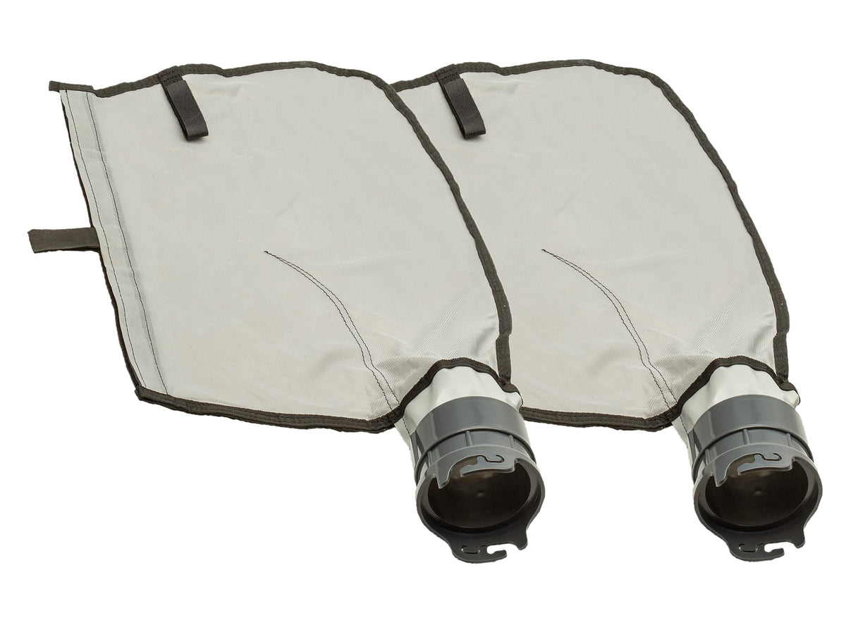 ATIE pool cleaner gray mesh bag with Velcro closure for secure debris containment.