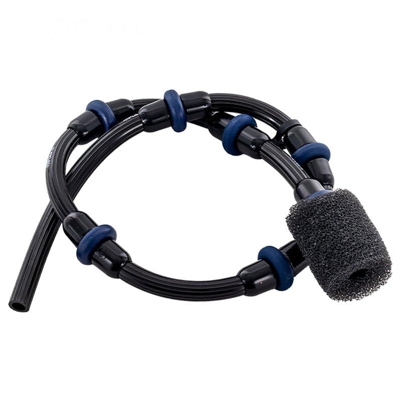 ATIE pool cleaner sweep hose complete B6 black for Polaris, enhances scrubbing on pool floor and walls.