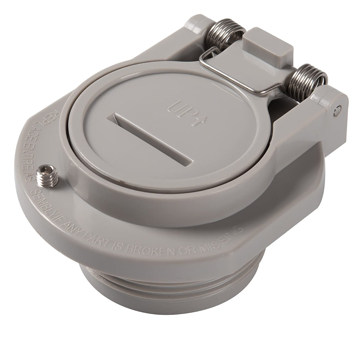ATIE free-rotation snap-lock wall fitting secures pool cleaner hose.