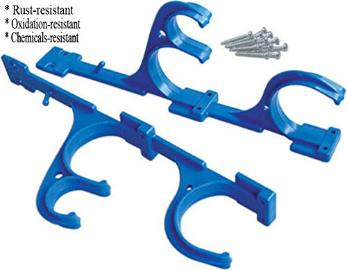 ATIE pool hanger oxidation-resistant shell keeps tools organized by the pool or shed.