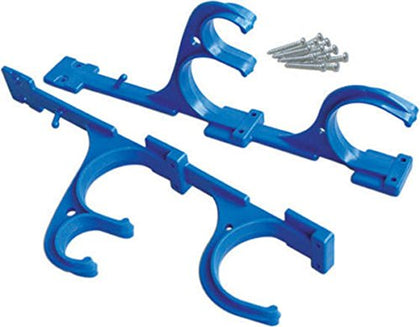 ATIE pool hanger rust-resistant design holds long poles and hoses securely for outdoor storage.
