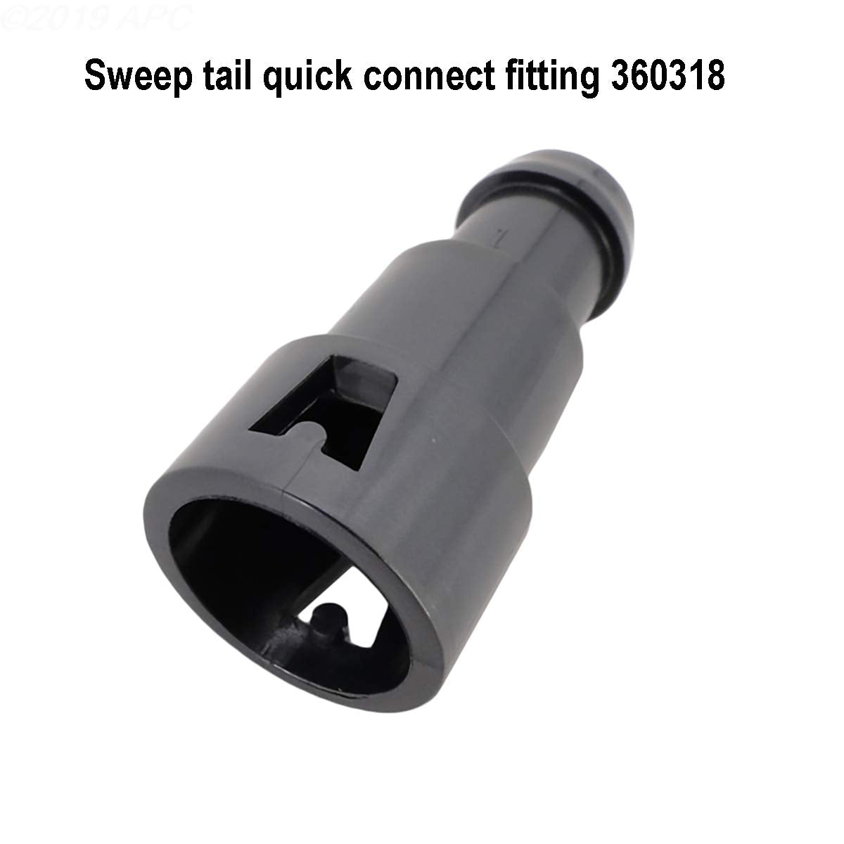 ATIE quick-connect fitting 360318 enables quick setup for pool cleaning.