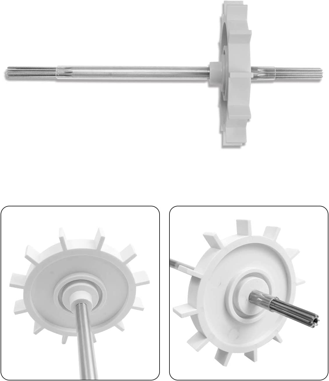 In-field replacement kit with short and long shafts for flexibility.