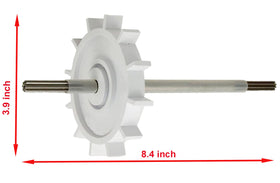 Stainless steel axle in ATIE assembly offers lasting pool cleaning durability.
