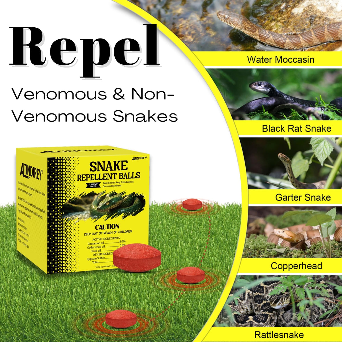 Atindirey 360-deterrent-zone creates an invisible barrier against snakes.