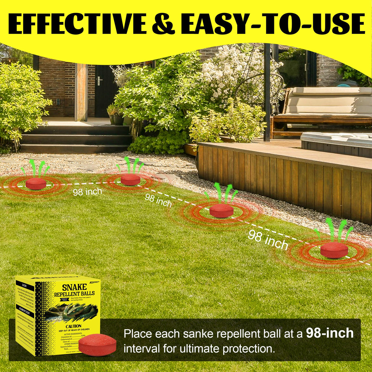 Atindirey coverage-1200sqft-18pack suits larger yards and spaces.