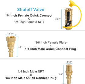 ATKKE brass quick connect fittings close up showing durability