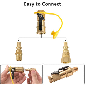 ATKKE quick connect plug and adapter assembly for flexible setups