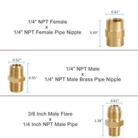 ATKKE brass propane fittings for durable low pressure connections