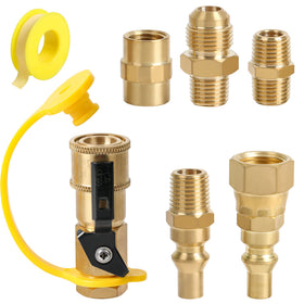 ATKKE RV propane quick connect kit full-flow plug for easy hookups