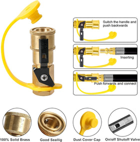 ATKKE RV propane shut off valve in use for controlled gas flow