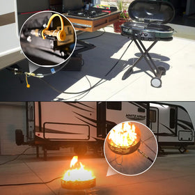 ATKKE seven piece propane kit designed for RV quick connect use