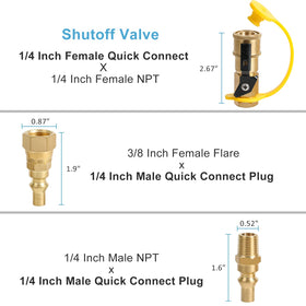 ATKKE shut off valve component for quick connect on demand