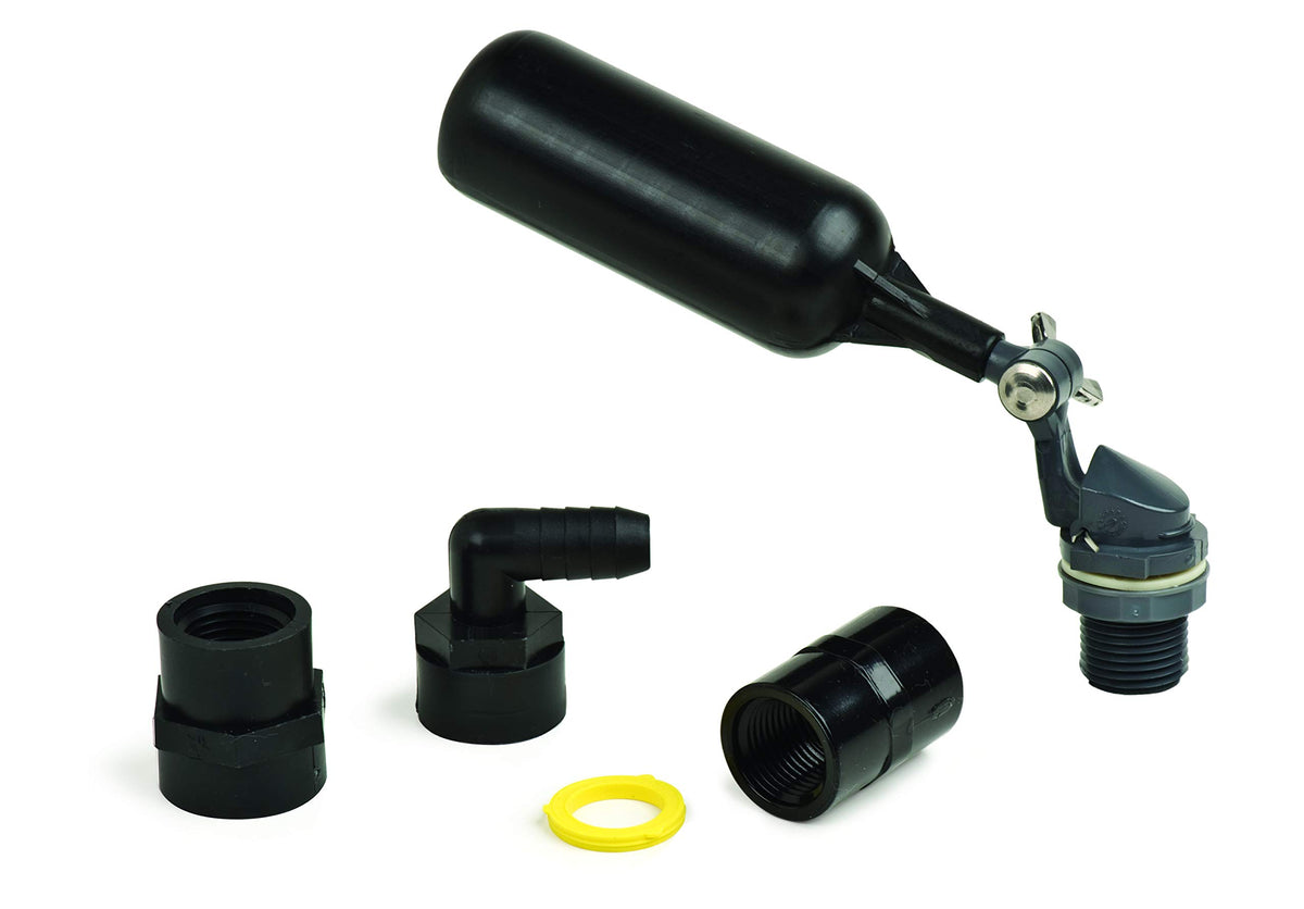 Atlantic AF1000 auto-fill valve for water features maintains constant water level in skimmers, basins and fountains.