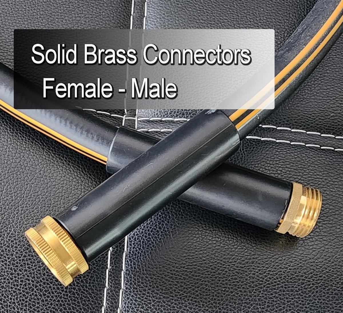 Atlantic brass connectors close-up showing secure leak-free connection.