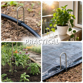 Atlantic stainless landscape stakes for heavy-duty outdoor use in gardens.
