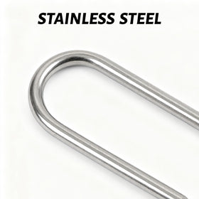Atlantic stainless landscape stakes secure hoses and irrigation lines.