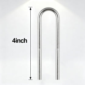 Atlantic stainless landscape stakes with thick staple design for heavy loads.