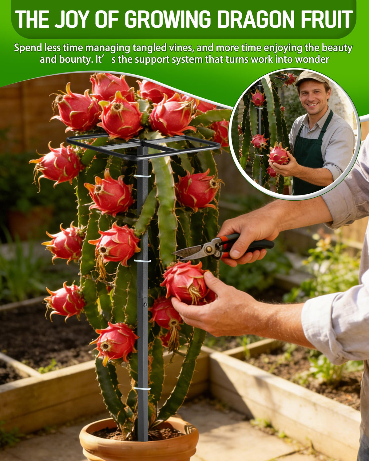 ATLIKE versatile use for tomatoes, cucumbers, roses, and other climbers.