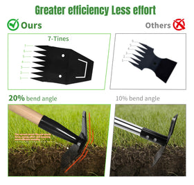 ATLRGISL weed rake and grabber for loosening soil and lifting weeds.