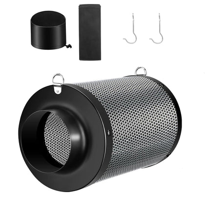 ATOUR 4inch air carbon filter assembly reduces odors in grow tents.