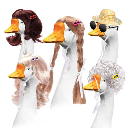 ATOWORLD porch goose wigs multi-set adds festive porch charm for outdoor decor.
