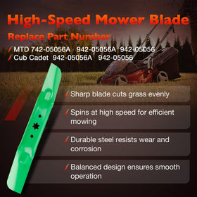 ATRACYPART 54-inch blades deliver clean, even cuts.