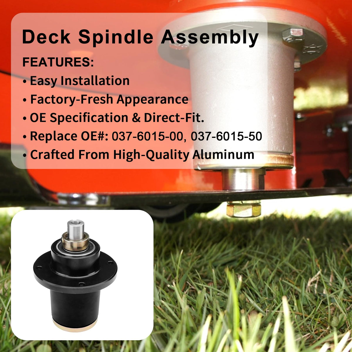 ATRACYPART spindle compatible with Bad Boy CZT for smooth cutting